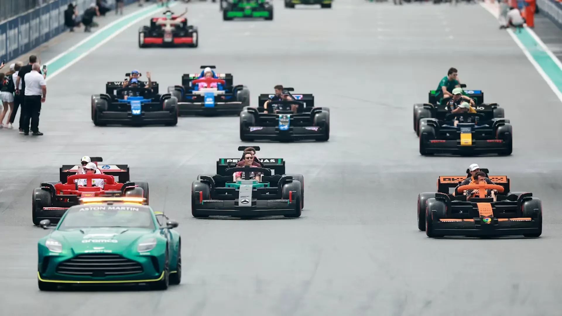 LEGO F1 cars at the Miami Grand Prix