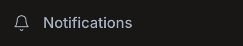 The sidebar showing the Notifications link with an unread count badge